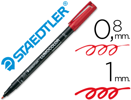 Rotulador retroproyección Staedtler Lumocolor 317 punta fina tinta roja